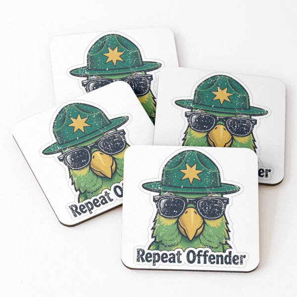 Item preview, Repeat Offender Funny Parrot Deputy Design designed and sold by Wild Shades.