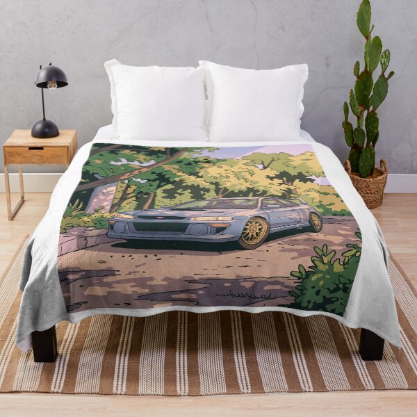 Item preview, Subaru Impreza 22B STI Retro Anime Aesthetic Rally JDM Car Art designed and sold by Motorline44.