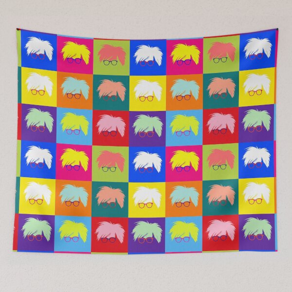 Aperçu de l'œuvre Grille de couleurs pop art inspirée par Warhol créée et vendue par Art & Coffee.
