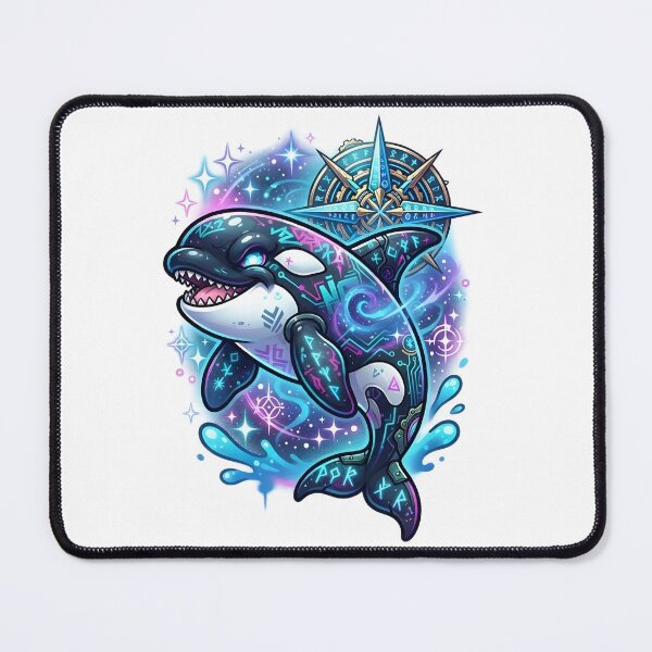 Item preview, Leaping Orca Art, Killer Whale with Compass Star designed and sold by Terra Nova Collective.