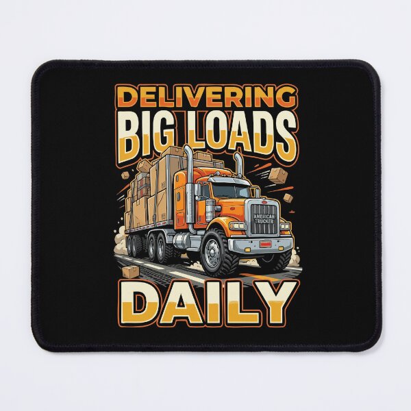 Item preview, American Trucker Delivering Big Loads Daily designed and sold by YASSINE HZ.