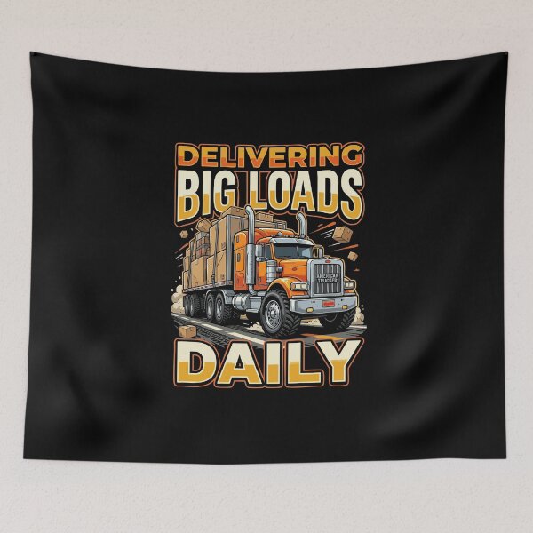 Item preview, American Trucker Delivering Big Loads Daily designed and sold by YASSINE HZ.
