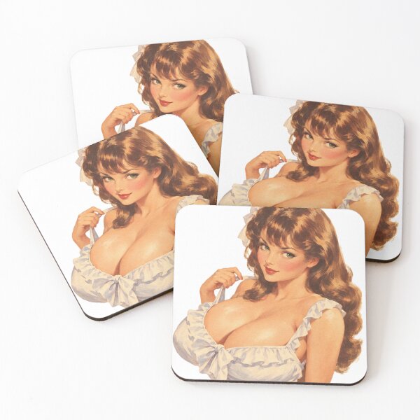 Item preview, Vintage Pin Up Girl – Romantic White Dress, Brunette Bombshell & Retro Glamour designed and sold by Cosplayvintage.