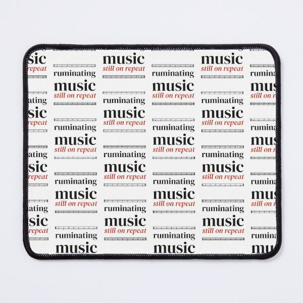 Item preview, Ruminating Music Still On Repeat Typography Shirt designed and sold by ink & Kern.