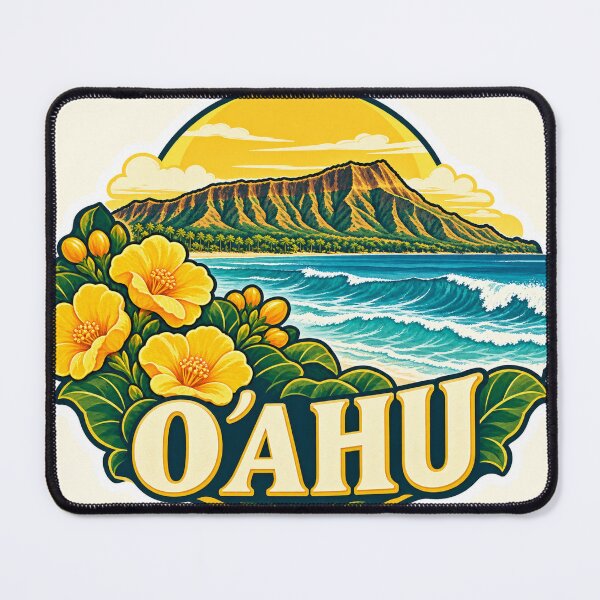 Item preview, Oahu Hawaii Diamond Head Travel designed and sold by Small Kine Prints.