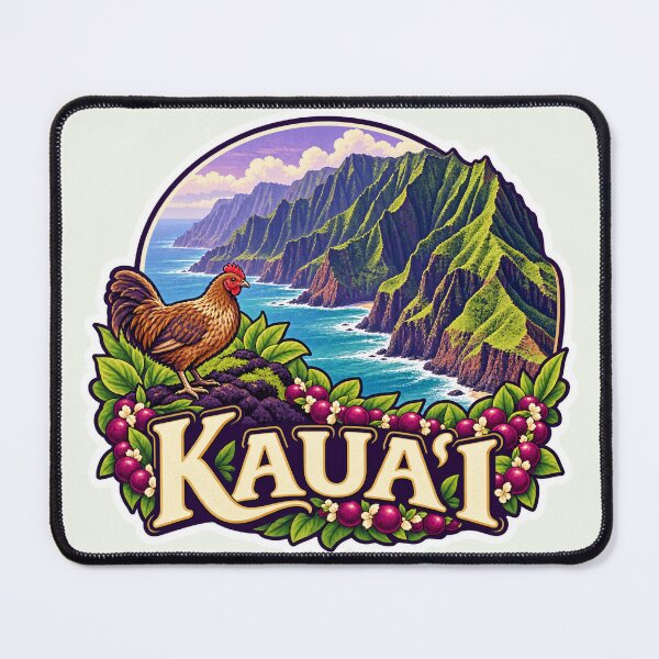 Item preview, Kauai Hawaii Na Pali Coast Rooster Travel designed and sold by peachycrossing.