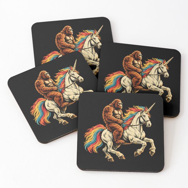 Item preview, Retro Gorilla Riding Unicorn Vintage Fantasy designed and sold by Moizento.