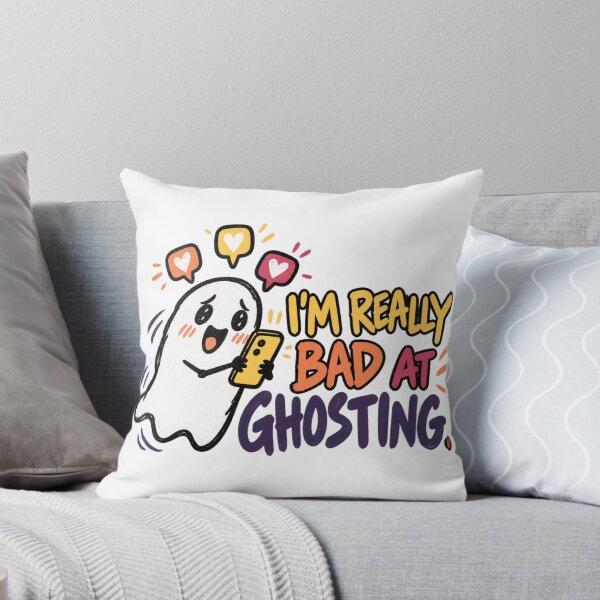 Item preview, awkward little white ghost holding a — I'M REALLY BAD AT GHOSTING designed and sold by HappyDetourS.