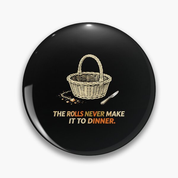 Item preview, Dinner Roll Disappearance Act – Minimal Thanksgiving Food Humor designed and sold by Uglyandcute.