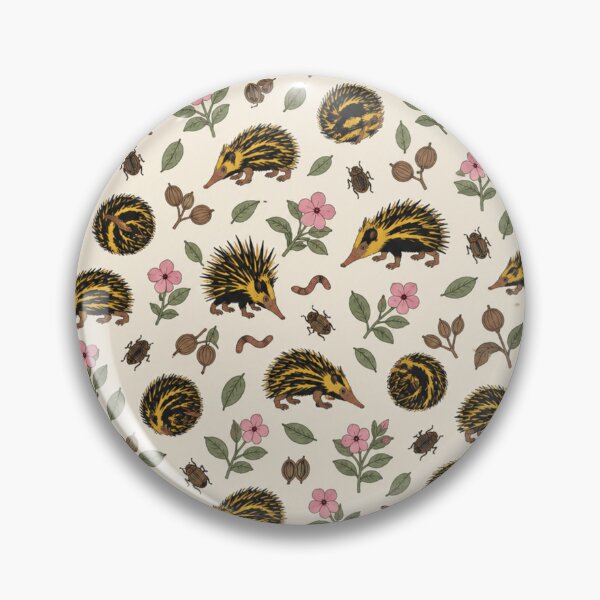 Item preview, Tenrec Madagascar Animal Pattern | Spiky Streaked Tenrecs with Periwinkle Flowers and Beetles designed and sold by StickyGuys.