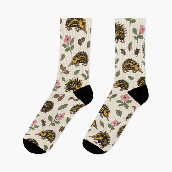 Item preview, Tenrec Madagascar Animal Pattern | Spiky Streaked Tenrecs with Periwinkle Flowers and Beetles designed and sold by StickyGuys.