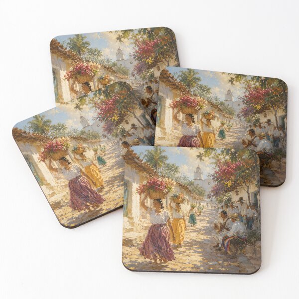 Item preview, Latin American Flower Festival Village Celebration designed and sold by Amalia Gutyz.