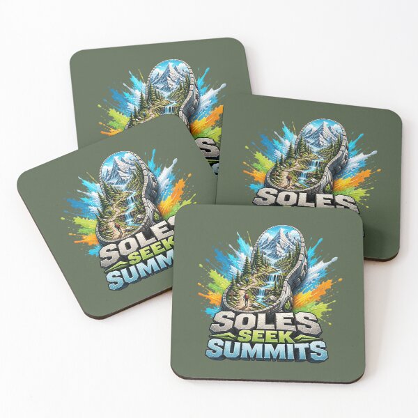 Item preview, Hiking Soles Seek Summits, Mountain Trail  designed and sold by MalwasBasket.