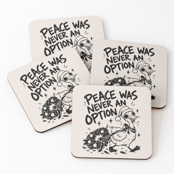 Item preview, Peace Was Never an Option Funny Christmas Goose designed and sold by CamaleonDesigns.