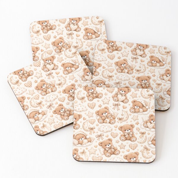 Item preview, Teddy Bear Cottage – Cute Neutral Baby Bears Nursery Pattern designed and sold by HO•Designs.