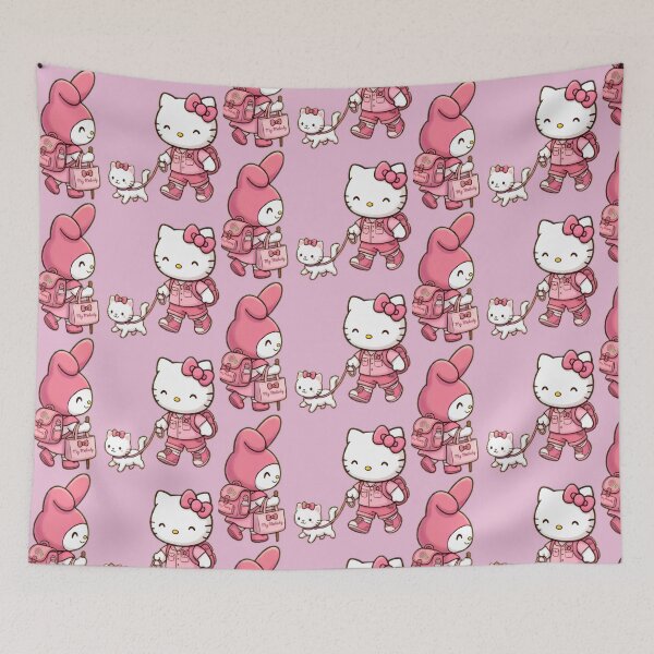 Item preview, Hello Kitty Out For A Walk with Cat designed and sold by myfavoritegifts.