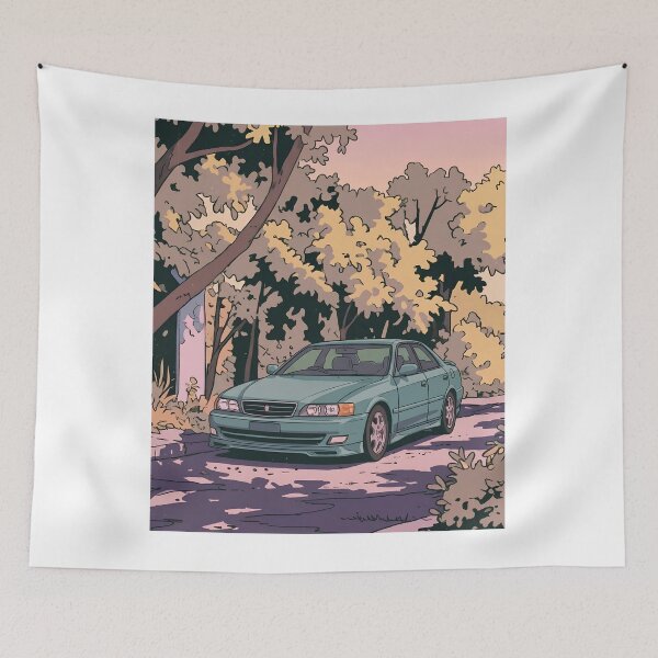 Item preview, Toyota Chaser JZX100 Retro Anime Aesthetic Drift Sedan JDM Art designed and sold by Motorline44.