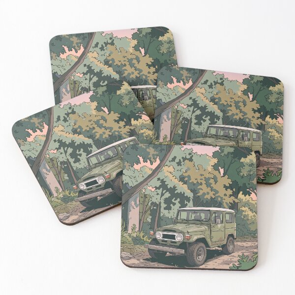Item preview, Toyota Land Cruiser FJ40 Retro Anime Aesthetic Off Road 4x4 Art designed and sold by Motorline44.