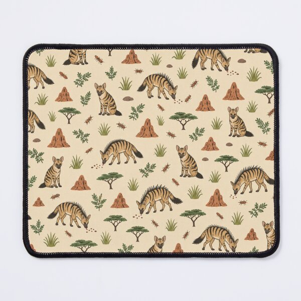 Item preview, Aardwolf African Animal Pattern | Striped Hyena Relative with Termite Mounds and Acacia Trees designed and sold by StickyGuys.