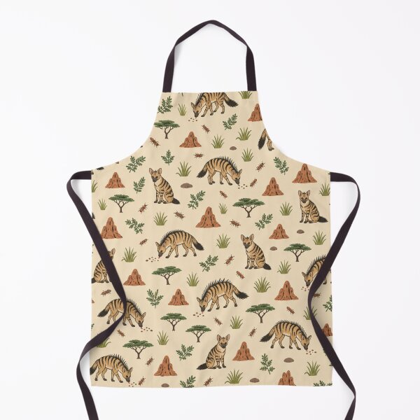 Item preview, Aardwolf African Animal Pattern | Striped Hyena Relative with Termite Mounds and Acacia Trees designed and sold by StickyGuys.