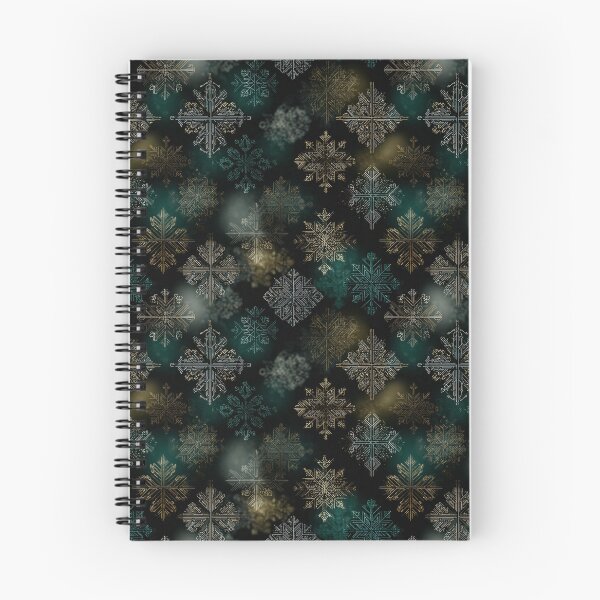 Item preview, Nordic symbols snowflakes forest metallic pattern designed and sold by filigreedigital.