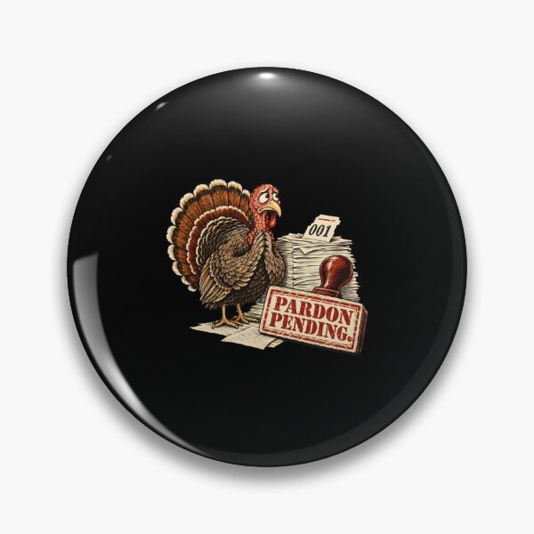 Item preview, Turkey Pardon Pending – Vintage Thanksgiving Editorial Humor designed and sold by Uglyandcute.