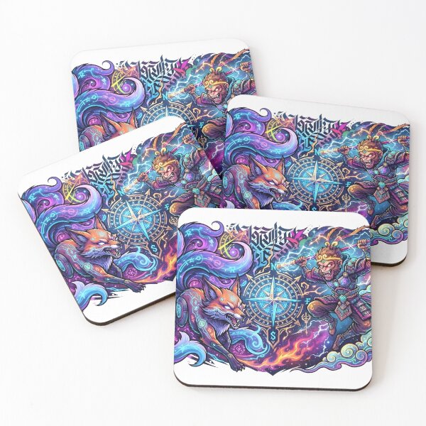Item preview, Monkey Warrior Art, Kitsune Fox Companion Design designed and sold by Terra Nova Collective.