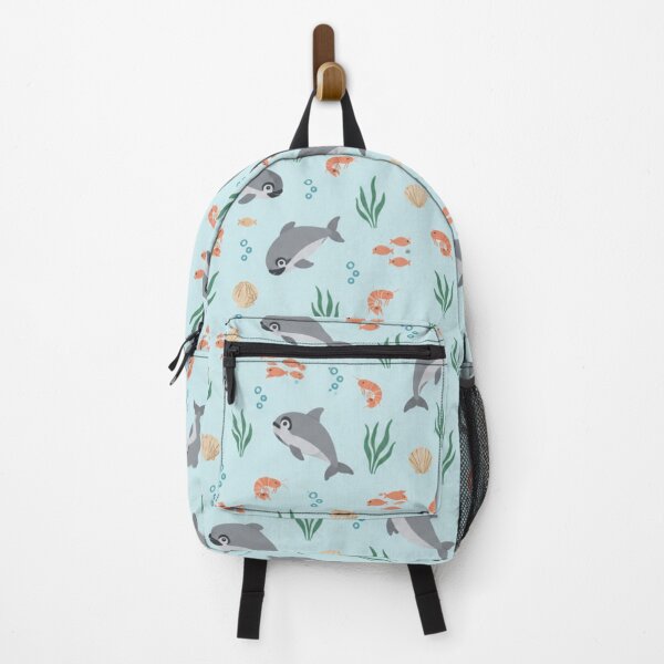 Item preview, Vaquita Porpoise Ocean Pattern | Tiny Gulf of California Porpoises with Fish, Shrimp and Seagrass designed and sold by StickyGuys.
