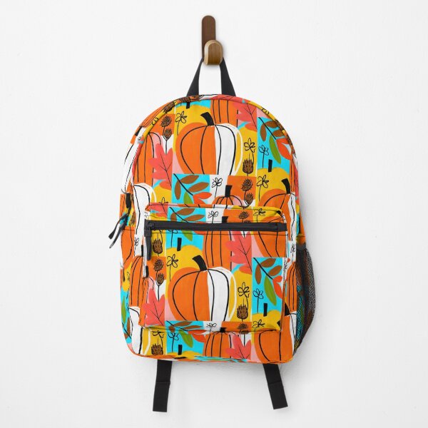 Item preview, Vibrant Pumpkin Patch with Colorful Autumn Leaves and Flowers in a Playful Celebration of Fall designed and sold by OlfactoART Studio.