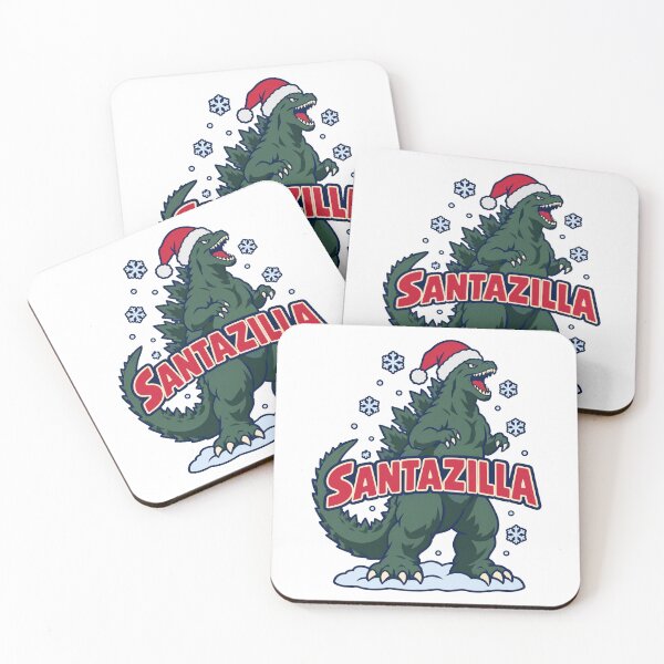 Item preview, Santazilla Funny Kaiju Monster Christmas designed and sold by CerealBoxInk.