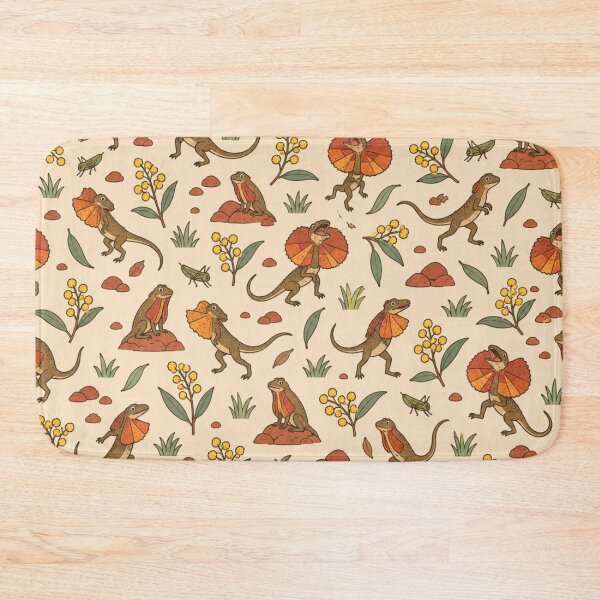 Item preview, Frilled Lizard Australian Reptile Pattern | Frilled Neck Lizards with Wattle, Gum Leaves and Grasshoppers designed and sold by StickyGuys.