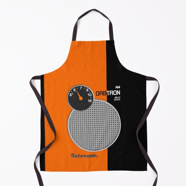 Aperçu de l'œuvre Radio à transistors Orbtron des années 70, couleur orange vif créée et vendue par ubiquitoid.