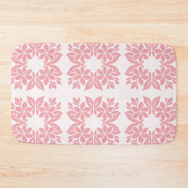 Item preview, Pink Plumeria Hawaiian Quilt Pattern Flowers designed and sold by peachycrossing.