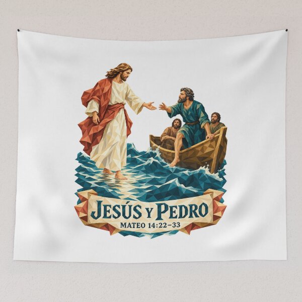 Item preview, Jesus walks on water calling Peter designed and sold by danart7.
