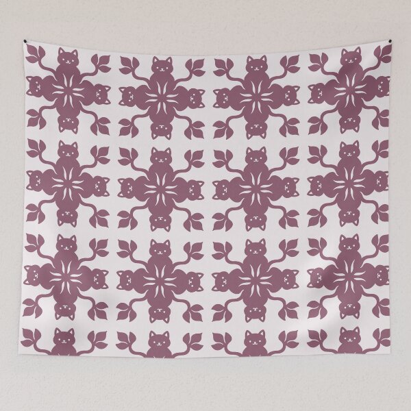 Item preview, Cat Hawaiian Quilt Pattern Cute Kitty designed and sold by Small Kine Prints.