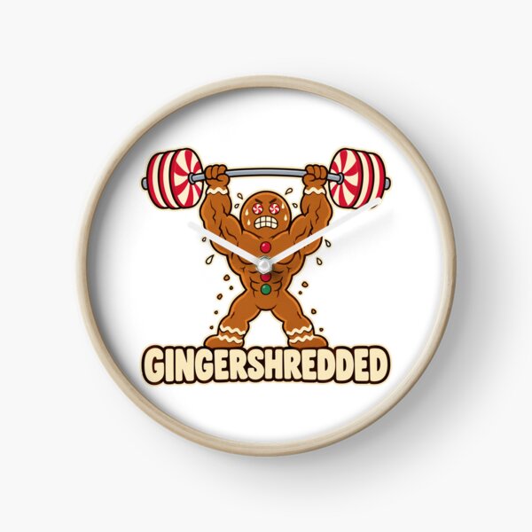 Item preview, Gingershredded Gym Gingerbread Man designed and sold by CerealBoxInk.