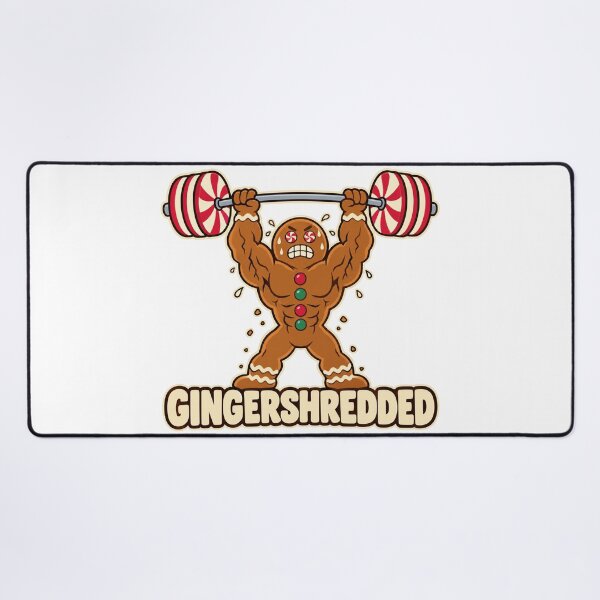 Item preview, Gingershredded Gym Gingerbread Man designed and sold by CerealBoxInk.