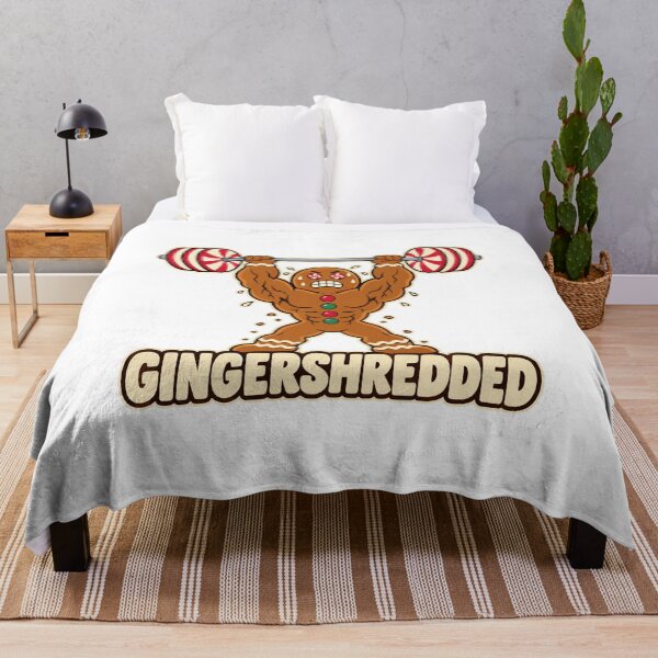 Item preview, Gingershredded Gym Gingerbread Man designed and sold by CerealBoxInk.