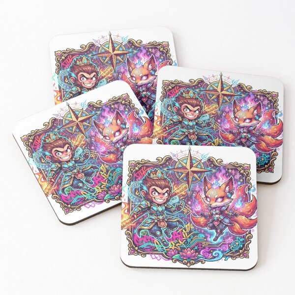 Item preview, Anime Warrior Boy, Monkey Fighter with Fox and Compass Star designed and sold by Terra Nova Collective.