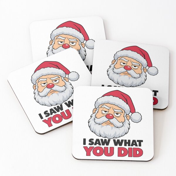Item preview, I Saw What You Did Santa designed and sold by CerealBoxInk.