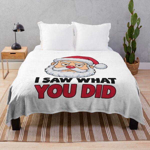 Item preview, I Saw What You Did Santa designed and sold by CerealBoxInk.