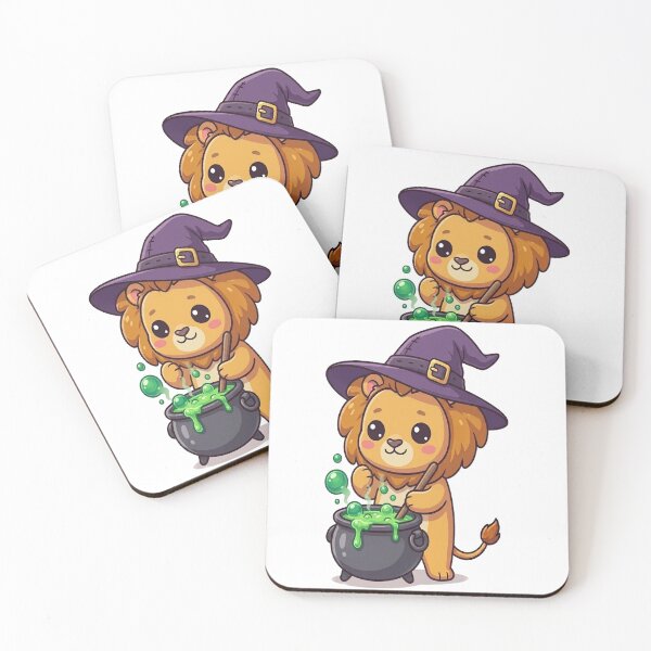 Item preview, Cute Lion Witch Brewing Potion designed and sold by Ella_Sketch.