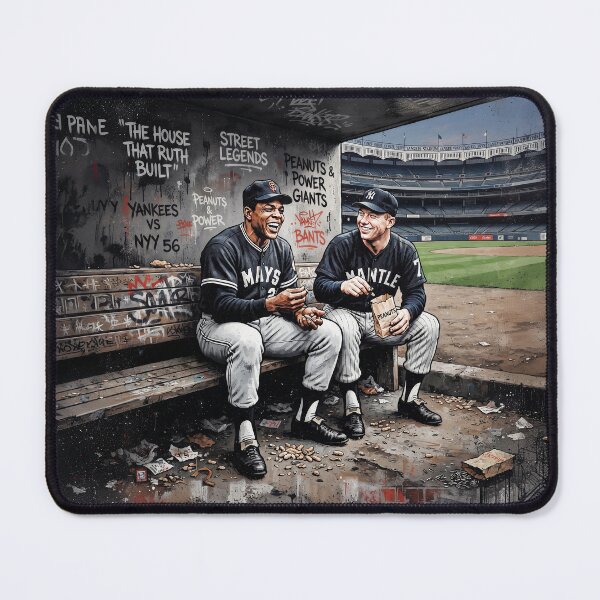 Item preview, Willie Mays Mickey Mantle Baseball Legends Pop Art designed and sold by Home Decor Art.