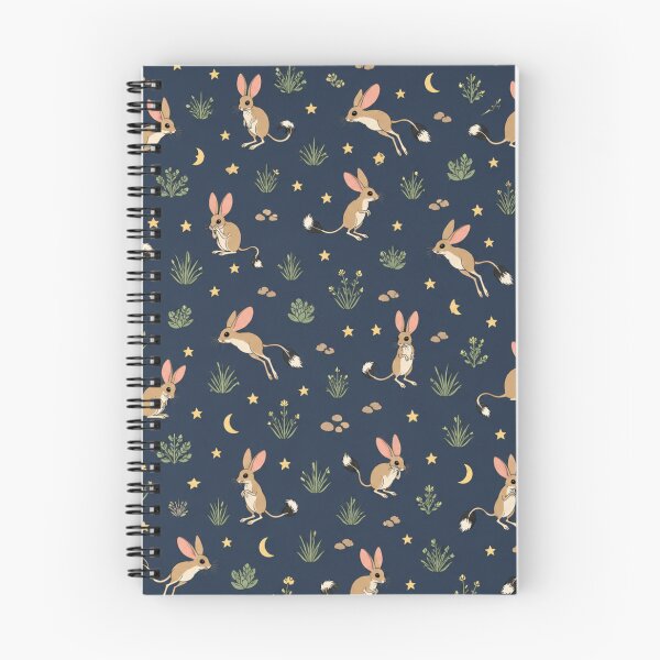 Item preview, Jerboa Desert Night Pattern | Long Eared Jerboas Hopping Under the Moon and Stars on Navy designed and sold by StickyGuys.