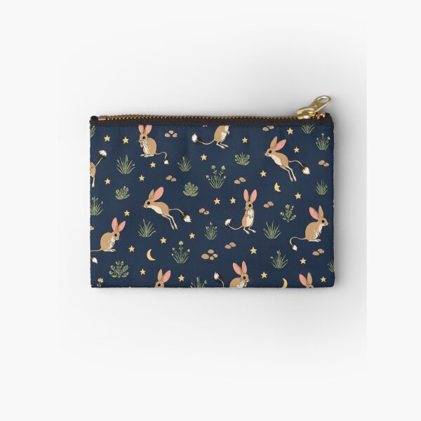 Item preview, Jerboa Desert Night Pattern | Long Eared Jerboas Hopping Under the Moon and Stars on Navy designed and sold by StickyGuys.