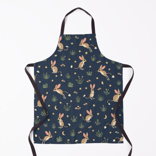 Item preview, Jerboa Desert Night Pattern | Long Eared Jerboas Hopping Under the Moon and Stars on Navy designed and sold by StickyGuys.