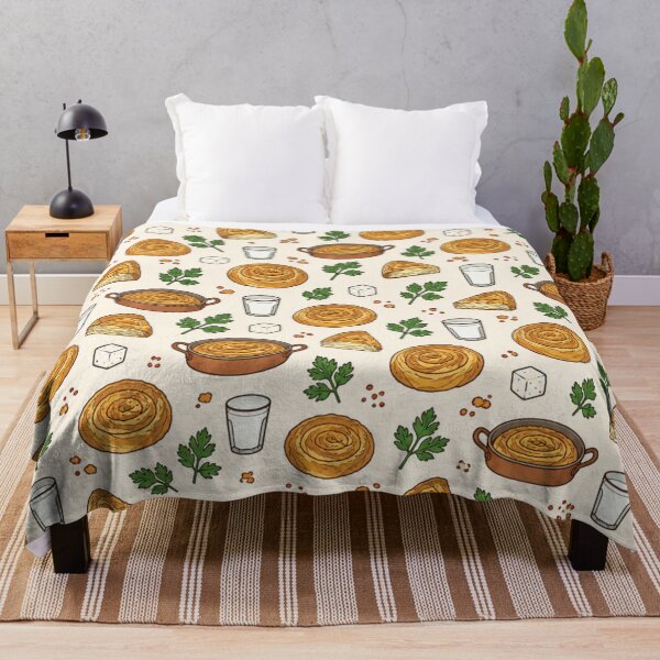 Item preview, Burek Balkan Bakery Pattern | Coiled Burek Pies, Flaky Pastry Slices, Yogurt and Copper Pans designed and sold by StickyGuys.