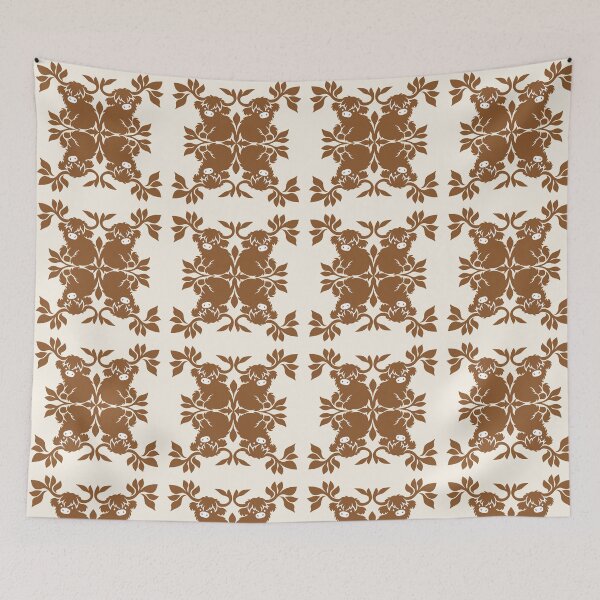Item preview, Highland Cow Quilt Pattern Fluffy Cow designed and sold by Small Kine Prints.
