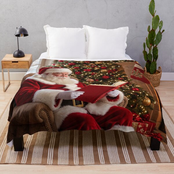 Item preview, Cozy Santa Reading a Book by Fireplace - Christmas Storytime designed and sold by Deepsleepstudio.