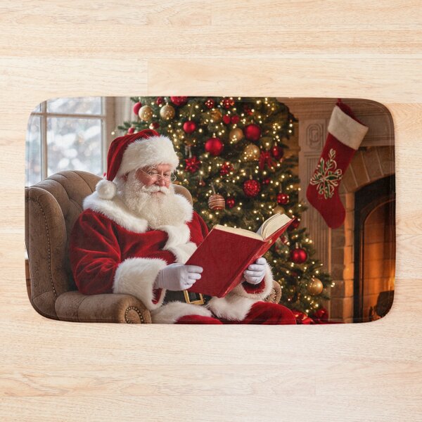 Item preview, Cozy Santa Reading a Book by Fireplace - Christmas Storytime designed and sold by Deepsleepstudio.